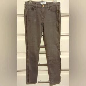 Frame Denim Thatcher Le Skinny De Jeanne Gray Skinny Jeans 29